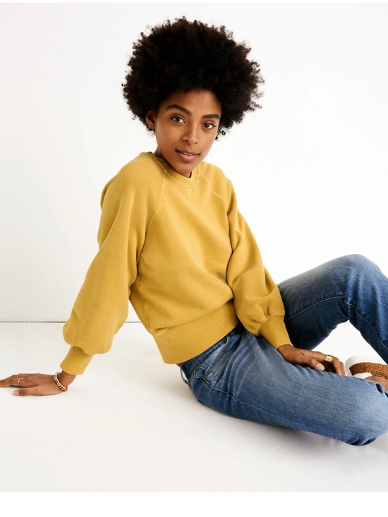 Madewell Tops - Rivet & Thread Balloon Sleeve Sweatshirt Yellow XL